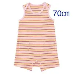 【新品未使用】ユニクロ ベビー フライス ショートオール(ノースリーブ) 70