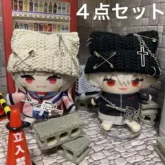 帽子×2ネックレス×2【匿名配送】にじぱぺっと　にじぱぺ　ぱぺ服　10cmぬい