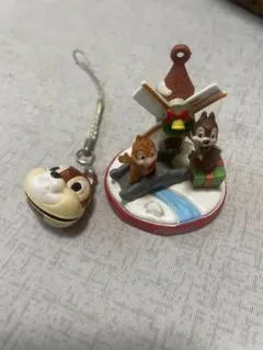 チップとデール フィギュア ストラップ 2点セット　Disney コカコーラ