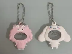 サンリオフォトバッジ付きマスコット きせかえフレームバッジ ピアノ シナモン