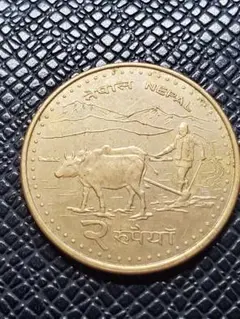 ネパールマッラ時代銀貨、18世紀の王ジャガ・ジャヤ・マッラ ネパールマッラ時代銀貨、18世紀の王ジャガ・ジャヤ・マッラ