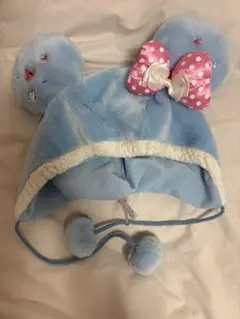 【廃盤・激レア】ディズニー ミニー ファンキャップ 水色 ビジュー リボン