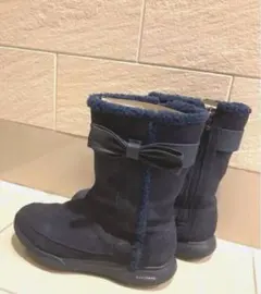 イージートーン　リーボック　Reebokリボン付きブーツ　ネイビー　23㎝