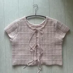 Searoomlynn waffleリボン2way mini tops ピンク