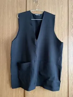 HIROKO BIS ミラノリブニットベスト /洗える 黒 13号 美品