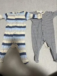next ストライプロンパース 3-6ヶ月 ２枚セット