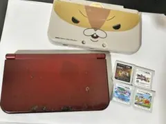 【動作品・ソフト付き】 new ニンテンドー 3DS LL ワイン レッド