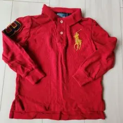 Polo by Ralph Lauren 長袖赤ポロシャツ　100㎝