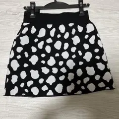 ドット柄ニットミニスカート サイズ38 9号　SCOT CLUB
