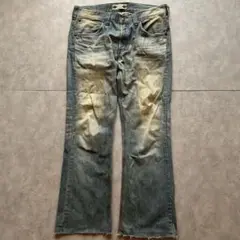 grunge edwin fade flare denim pants y2k