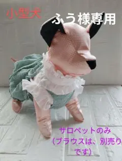 [最終セール]　犬服　ギャザーたっぷりサロペット　Sサイズ