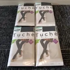 グンゼTuché L〜LL110デニール深く美しい黒タイツ 4パック