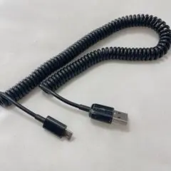 1点のみ☘️コイル状 USB-Micro USBケーブル 充電　スパイラル