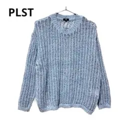 大幅値下【未使用級】PLST サマーセーター　長袖 ニット ブルー M