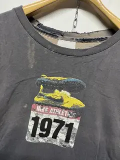 00’s NIKE ナイキ ボロ 半袖Tシャツ フェード クラッシュ 墨黒 L