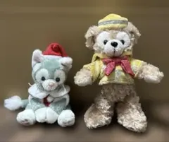 ディズニー、ダッフィー、ジェラトーニぬいぐるみ 2体セット