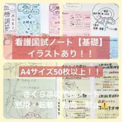 看護【国試対策ノート】【基礎】A4サイズ余白少なめ！勉強・暗記に大活躍！
