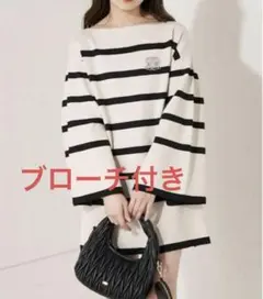 chico ボーダー ワンピース