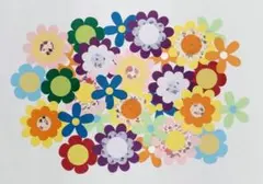 ☆匿名配送☆　カラフルなお花　３２枚セット　春　 卒園卒業入園入学　壁面飾り