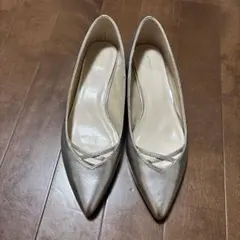 Au BANNISTER パンプス シルバー 38