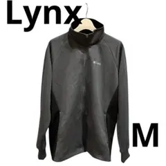 【美品】Lynx リンクス メンズ ゴルフ フルジップジャージ グレー M