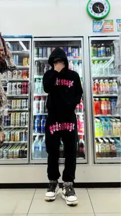 godsavage パーカーゴッドサヴェージ 黒 size M - メルカリ