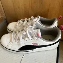 PUMA ソフトフォート スニーカー ホワイト/ブラック/ピンク