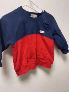 【週末限定値下げ】MIKI HOUSE ロゴ入りスウェット 80cm ネイビー