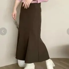 LOWRYSFARM スタイルアップマーメイドスカート ブラウンs