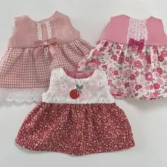 レミンちゃん　メルちゃん　ワンピース 3点　ハンドメイド