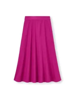 GU リネンブレンドフレアロングスカート