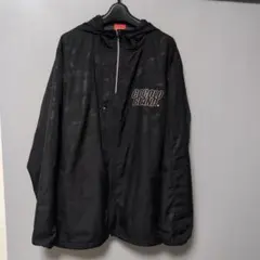 【COCOLO BLAND】 フルジップ黒ナイロンジャケット Size:L