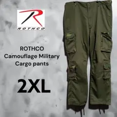 【☆美品☆】 ROTHCO カーゴパンツ 2XL ミリタリー 迷彩 カーキ 古着のサムネイル