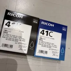 41C & 41K インクカートリッジ ブラック シアン リコー RICOH - メルカリ