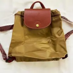 【未使用】ロンシャン/LONGCHAMP 折り畳みリュックサック ベージュ