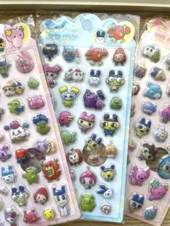 たまごっち　シール　3Dステッカー　3枚セット ドロップシール