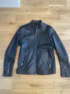 黒 シングルライダースジャケット