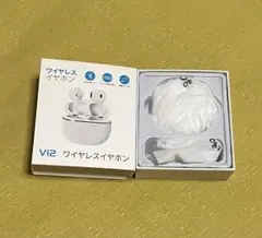 AOKIMI ワイヤレスイヤホン V12 ホワイト 本体のサムネイル