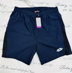 新品 Lotto サッカー ハーフパンツ ネイビーサイズO（約XL）のサムネイル