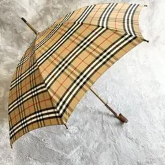 Burberrys バーバリーズ 長傘 ノバチェック 木製ハンドル