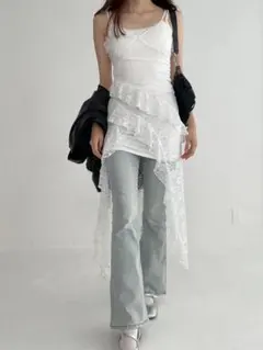 iine レースキャミソール　ワンピース