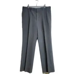 スラックス M相当 グレー ウール混 センタープレス 通勤通学 フォーマル 上品