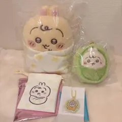 ちいかわbaby おくるみぬいぐるみ マスコット ミニ巾着 ぷっくりキーホルダー