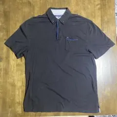 TOMMY HILFIGER カスタムフィット ポロシャツ ダークブラウン