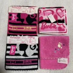 バービー☆タオルハンカチ2点&ポチェチーフ2点セット☆新品未使用☆お値下げ