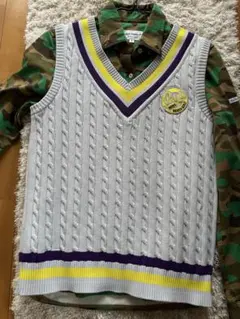 PEARLY GATES ケーブルニット Vネックベスト サイズ1