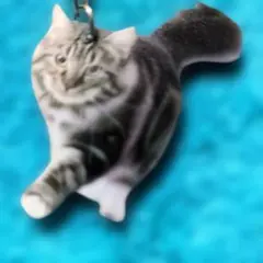新品未使用 可愛い猫のアクリルキーホルダーです