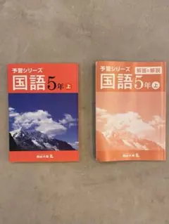 予習シリーズ 国語5年上・国語5年下 解答と解説 セット