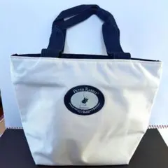 新品 ピーターラビット トートバッグ ランチトート ホワイト/ネイビー ナイロン