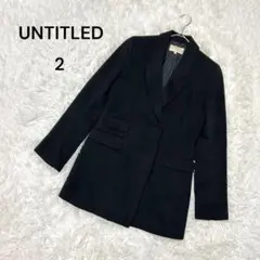 【アンタイトル】2(M) チェスターコート　毛100% 美シルエット　ブラック